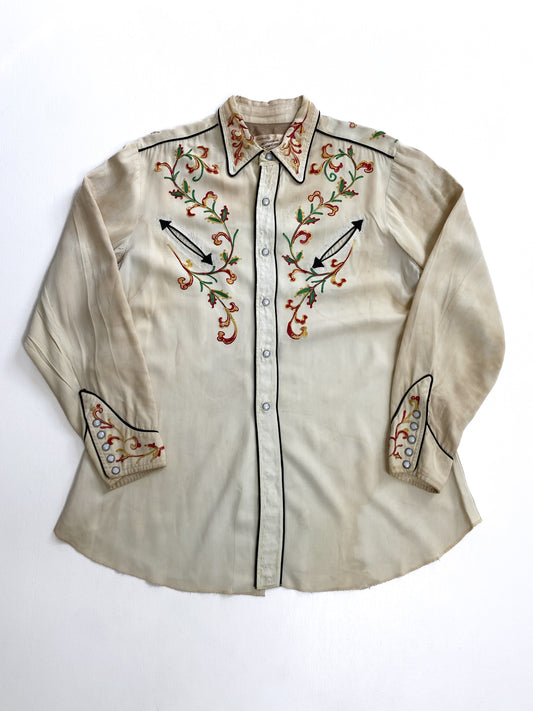 1950’s Gabardine Embroidered Western